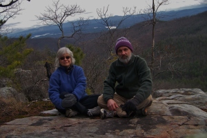 Atop the rocks at Black Fork climbing area